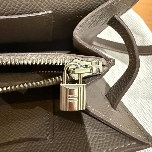 Hermes Kelly To Go Epsom Etoupe Silver Hardware - Picture 9 of 15